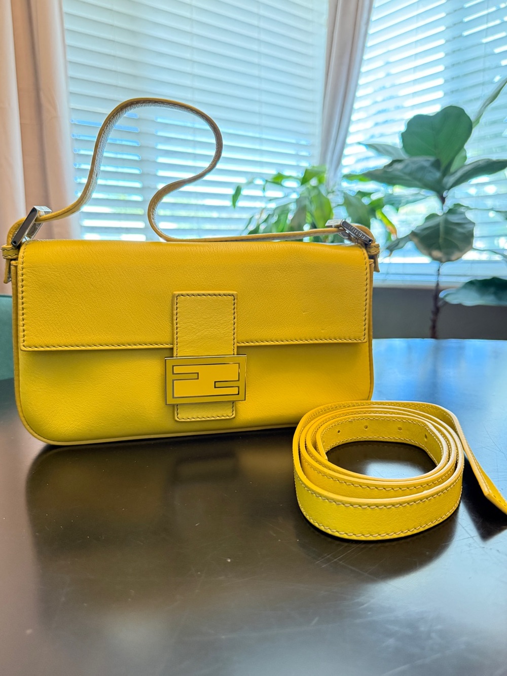 Fendi Convertible Baguette Crossbody Leather Medium